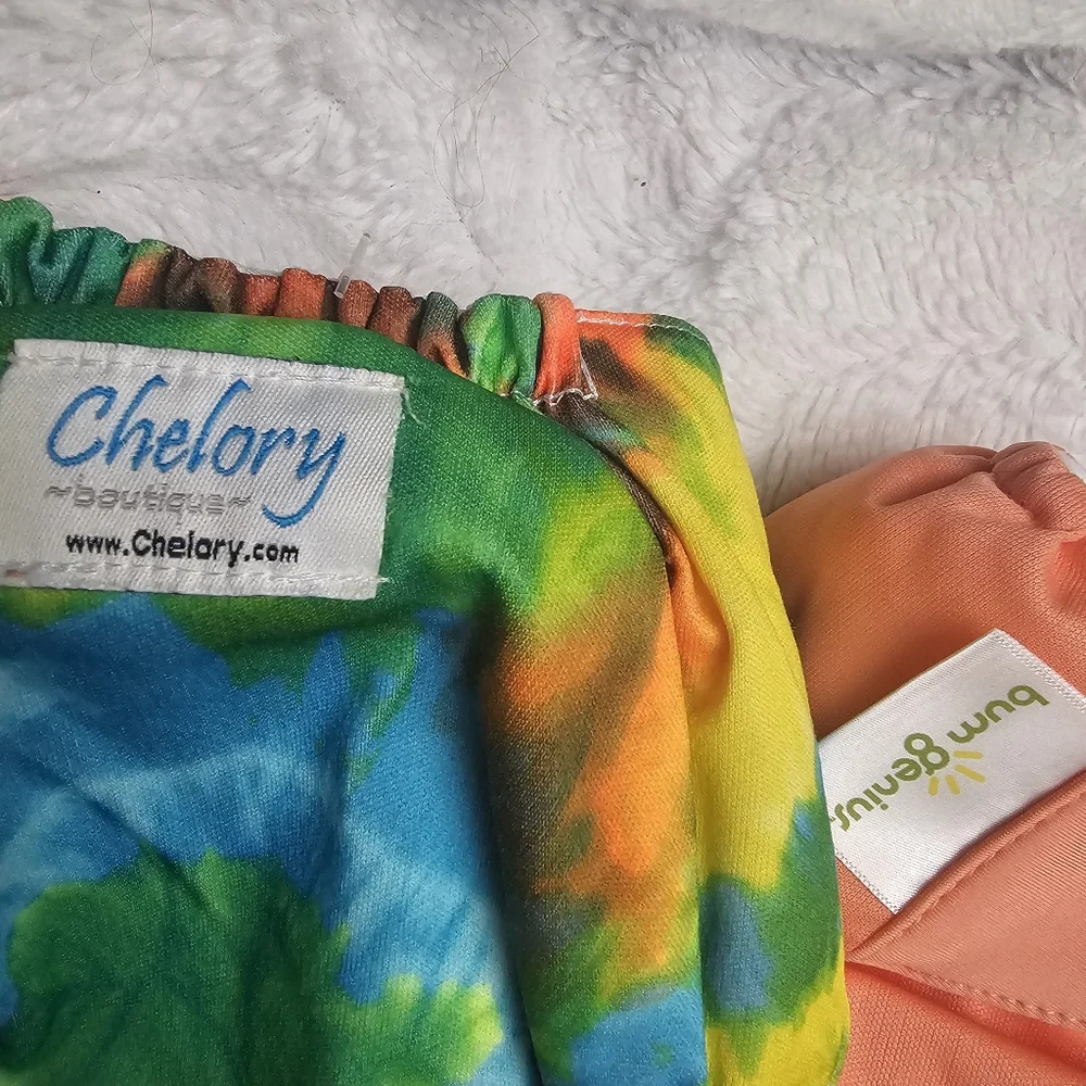 Chelory and bumGenius Tie Dye Colorful Cloth Diapers